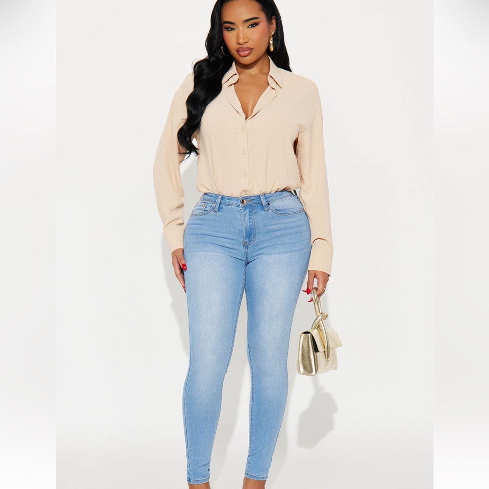 Fashion Nova Light Blue Skinny Jeans